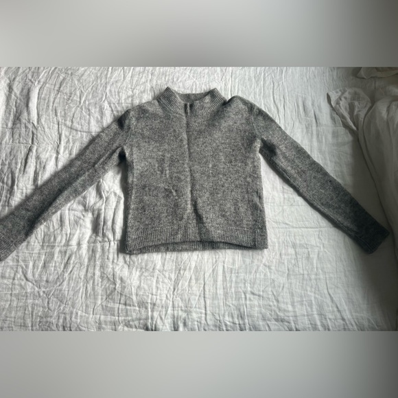 Acne Studios Sweaters - Gray cropped Acne sweater